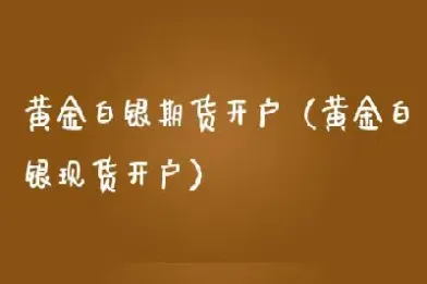黄金白银期货鑫汇宝(黄金白银期货市场技术分析)