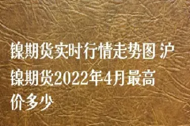 最新期货镍行情(国际镍期货行情)