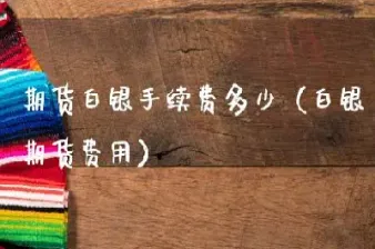 白银期货手续费多少手续费(白银期货交易手续费怎么算)