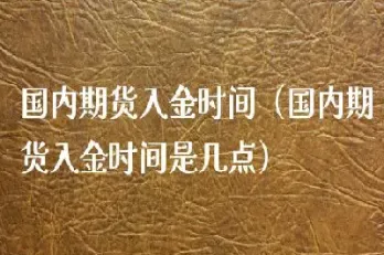 期货入金是什么意思(期货入金门槛是多少)