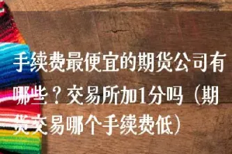 期货哪个手续费低(期货手续费加一分)