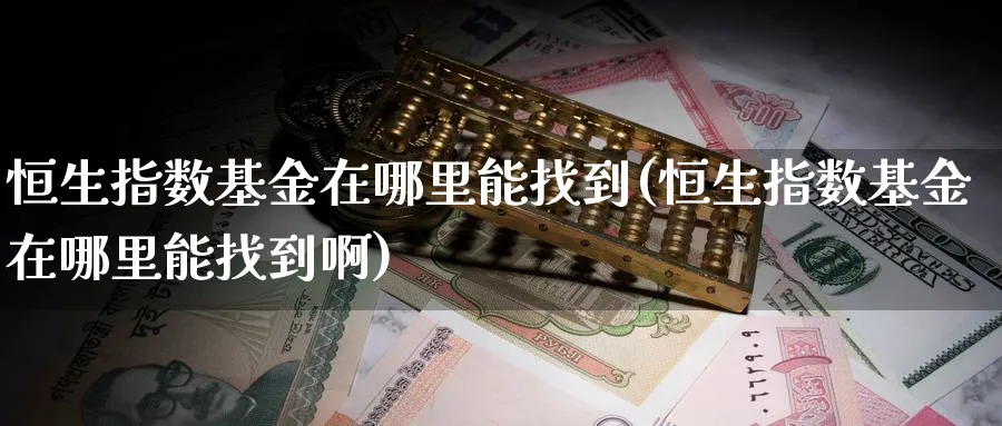 恒生指数基金在哪里能找到(恒生指数基金在哪里能找到啊)