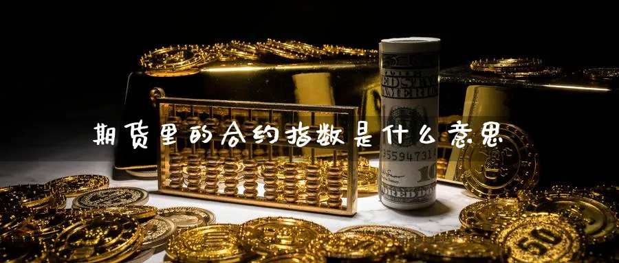 期货里的合约指数是什么意思