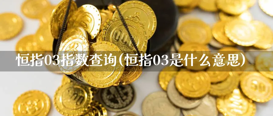 恒指03指数查询(恒指03是什么意思)