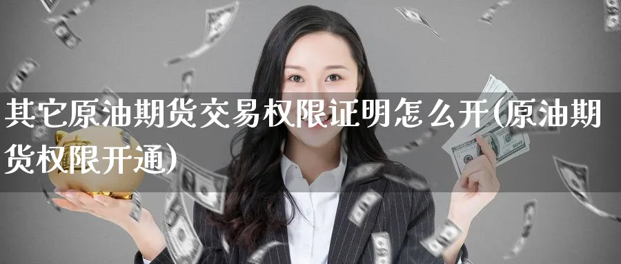 其它原油期货交易权限证明怎么开(原油期货权限开通)