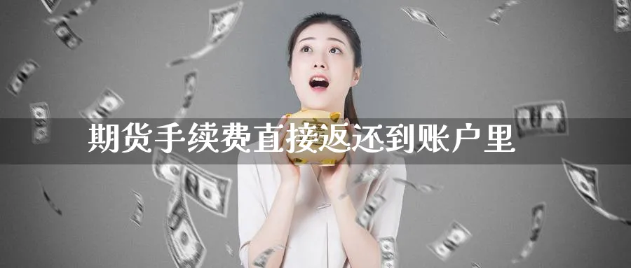 期货手续费直接返还到账户里