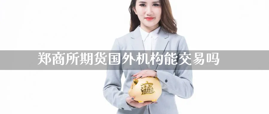 郑商所期货国外机构能交易吗